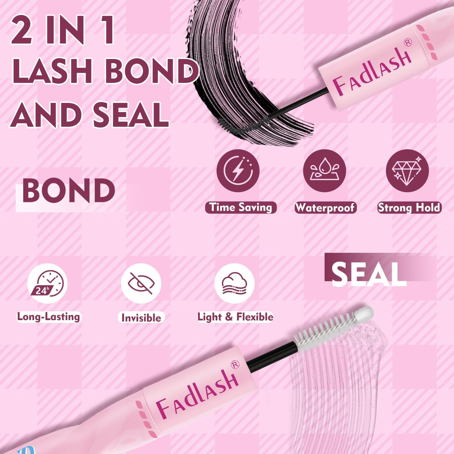 FADLASH Lash Clusters Kit 40D+50D+60D Natural Wispy Eyelash Clusters Kit