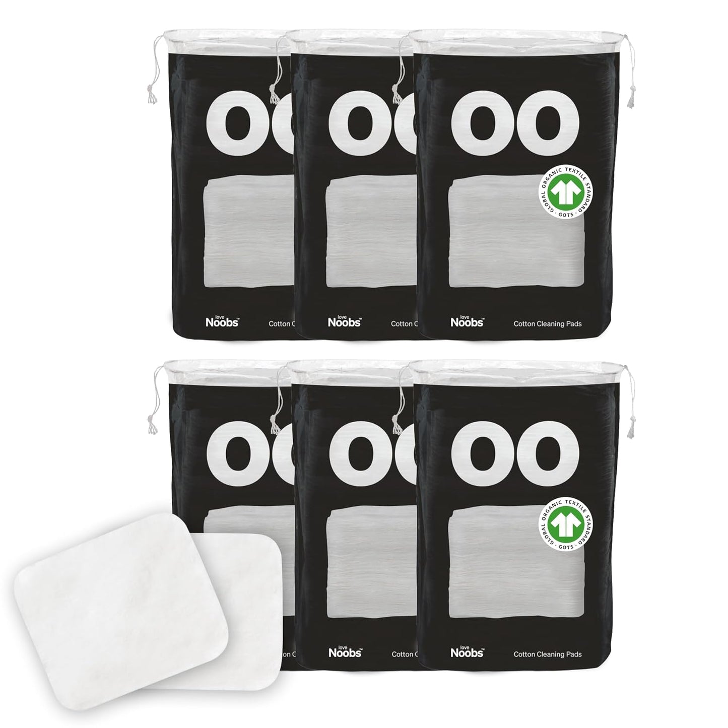 Baby Cotton Pads - Ultra Soft 100% Organic Diaper Change Pads | 360 Count, Lint-Free, Extra Large for Sensitive Skin