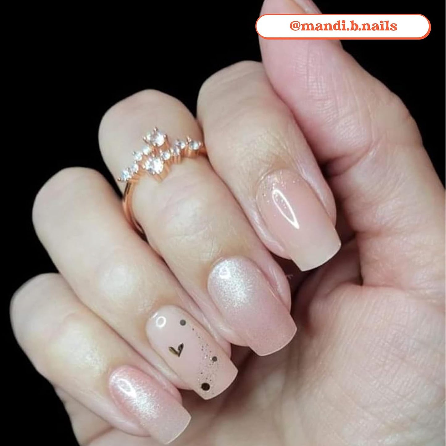 Gel Nail Strips - Easy Apply Glitter Pink Design | 28 Strips, Prep Pads, Nail File & Stick Included