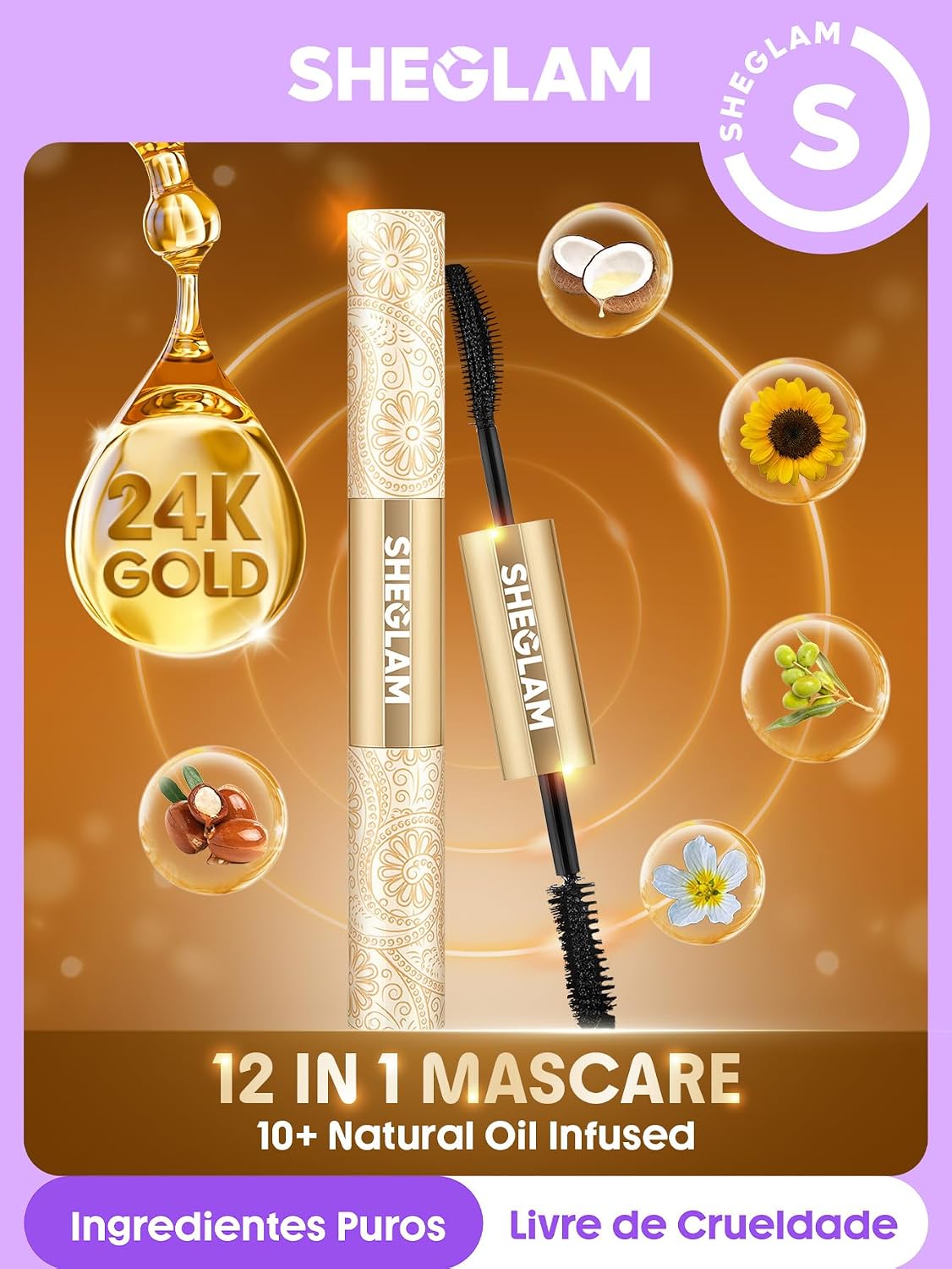 All-In-One 24K Multi-Effect Volume Mascara - Long-Lasting Definition & Rich Color
