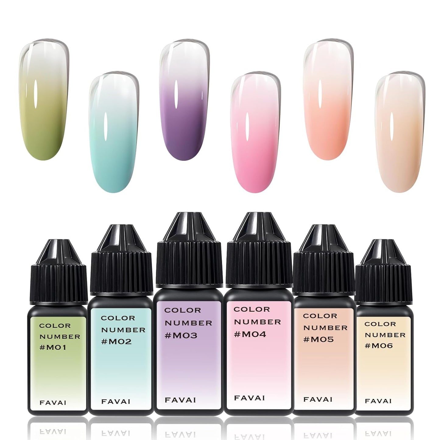 Iridescent Metallic Airbrush Gel Nail Polish - 12 HEMA Free Colors | Non-Acetone Shimmer Glitter for DIY Nail Art