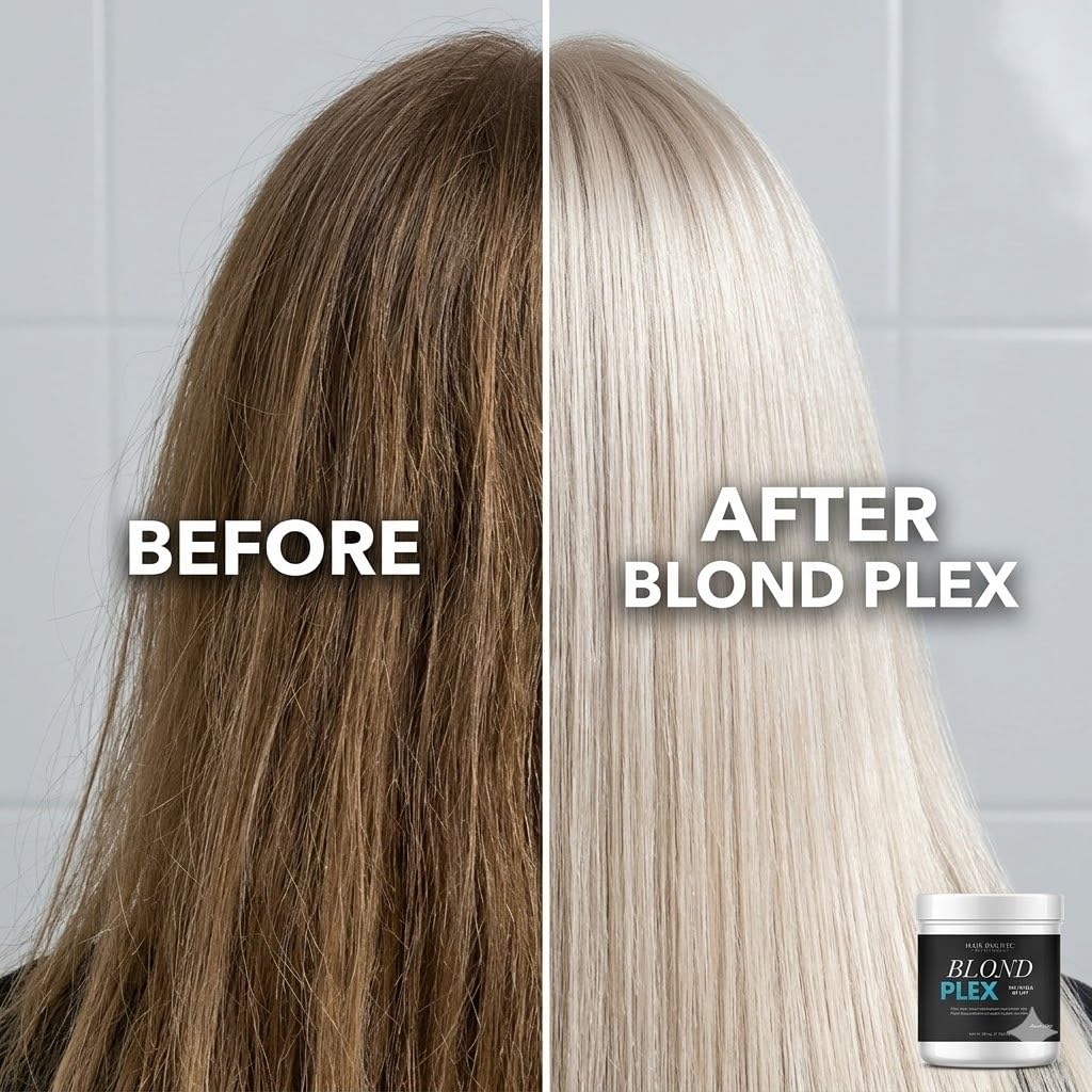 Blond Plex Extreme Lifting Lightener Powder - Dust-Free, Cool-Toned Finish | 500g / 17.63oz