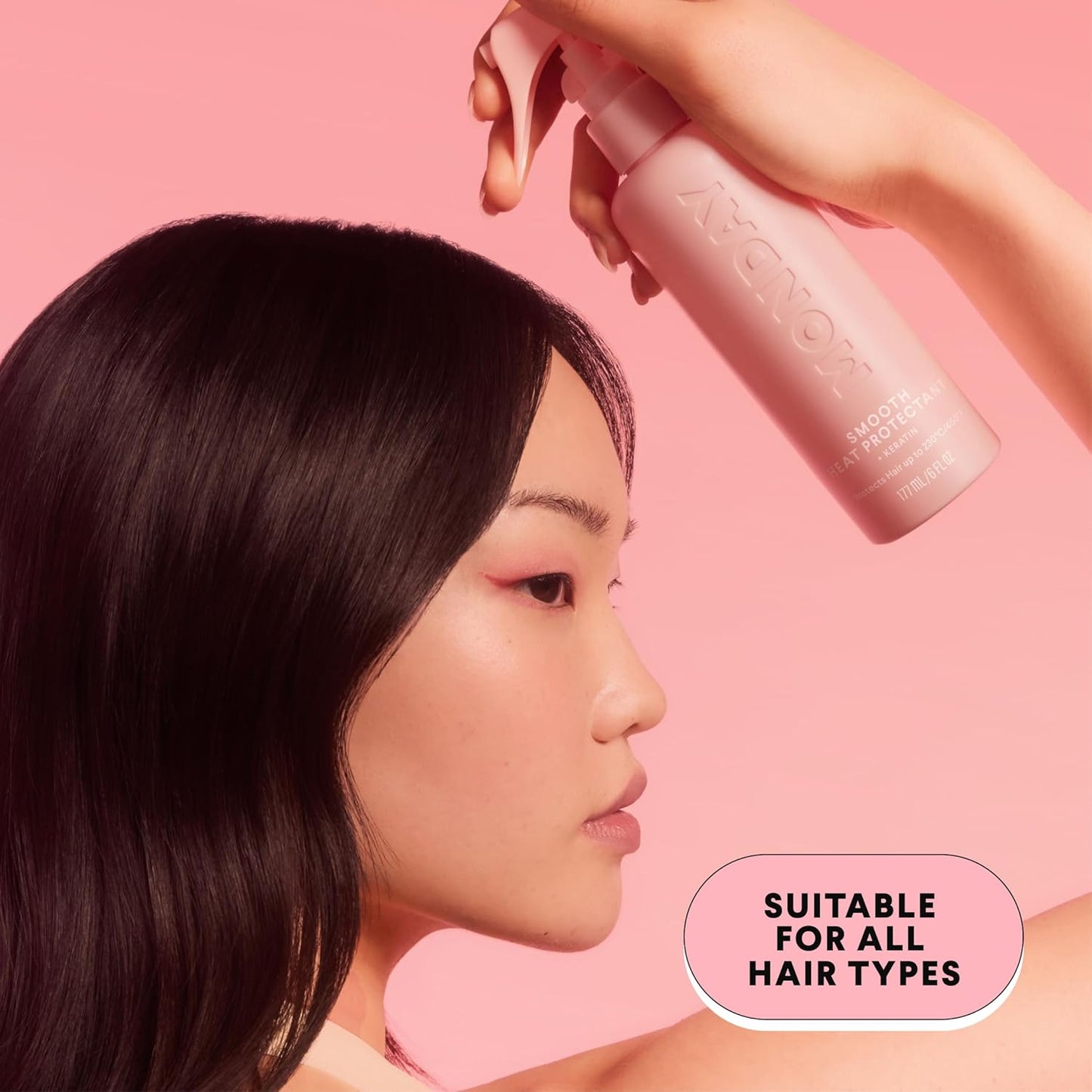 MONDAY HAIRCARE Heat Protectant Spray with Keratin - 6 oz for Smooth, Polished Hair | Pack of 2