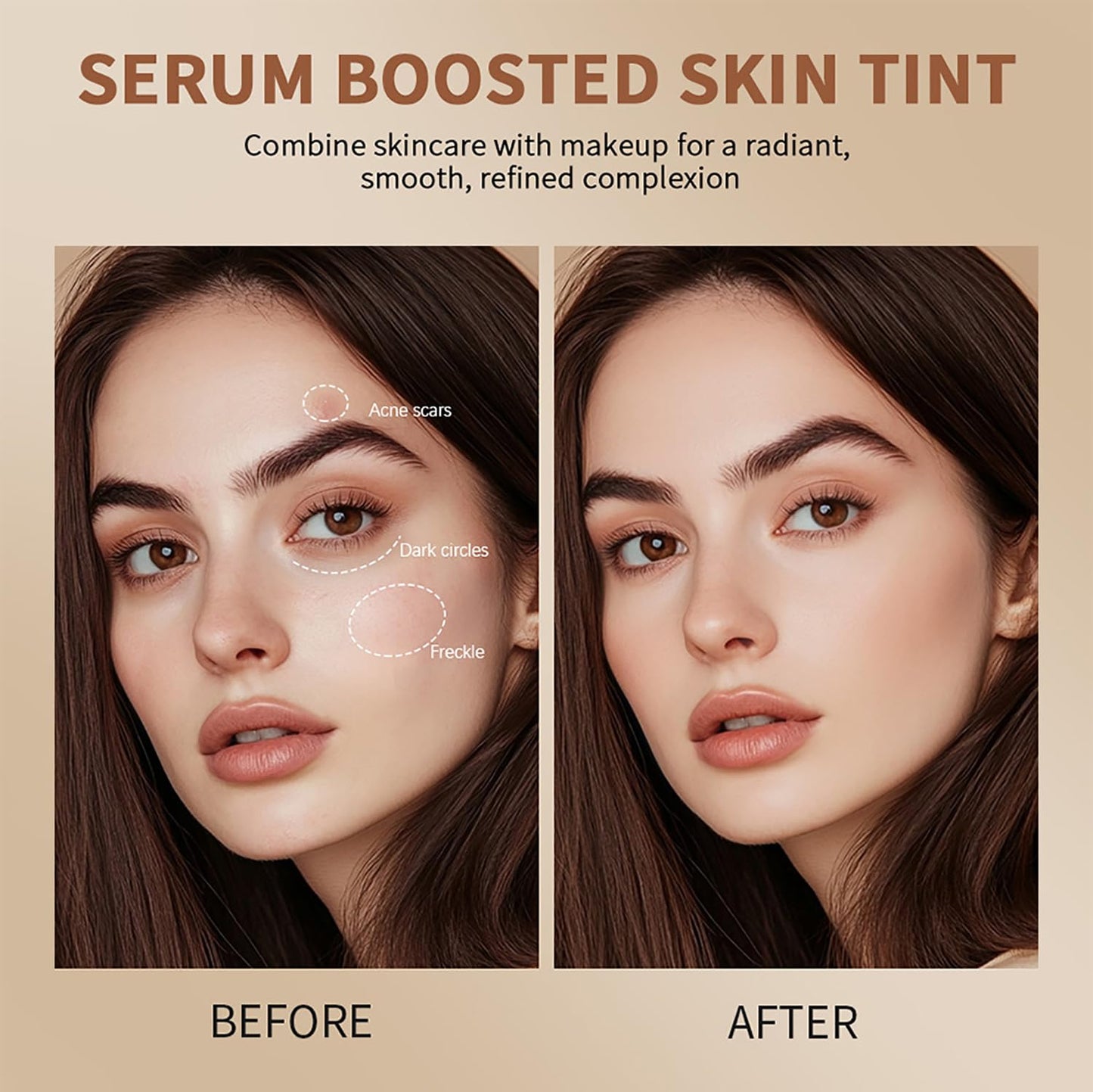 Beauty Skin Tint - Full Coverage Foundation Stick for Black Women | Tinted Moisturizer & Concealer (#03)