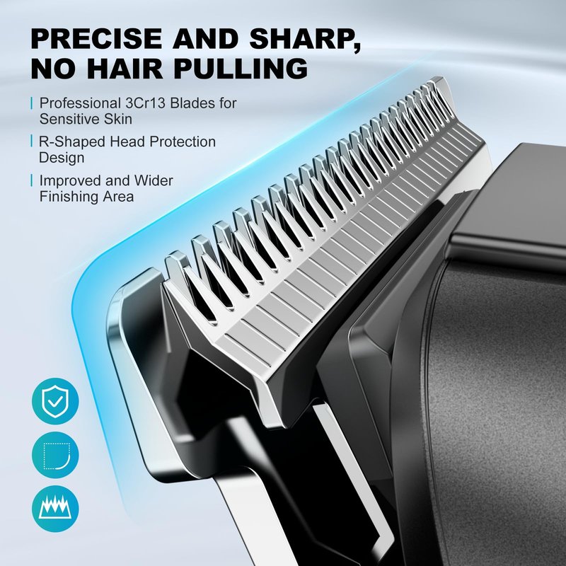 Beard Trimmer for Men - 14 in 1 Professional Mens Grooming Kits, Hair Clippers with Dual-Speed Motor for Beard Head Body Face Nose Ear Mustache Trimmer IPX7 Level LED Display 210 Min Electric Razor