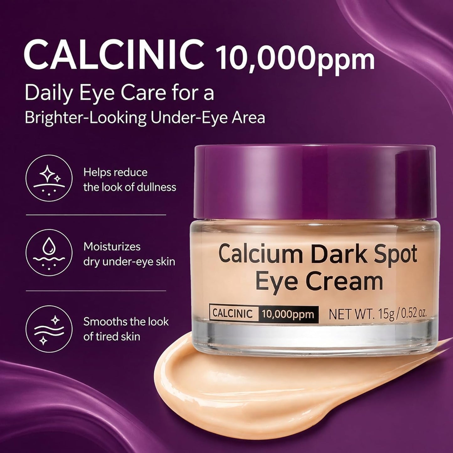 Calcium Dark Spot Eye Cream - Anti-Aging Formula for Dark Circles & Sagging Skin | 2 Pack