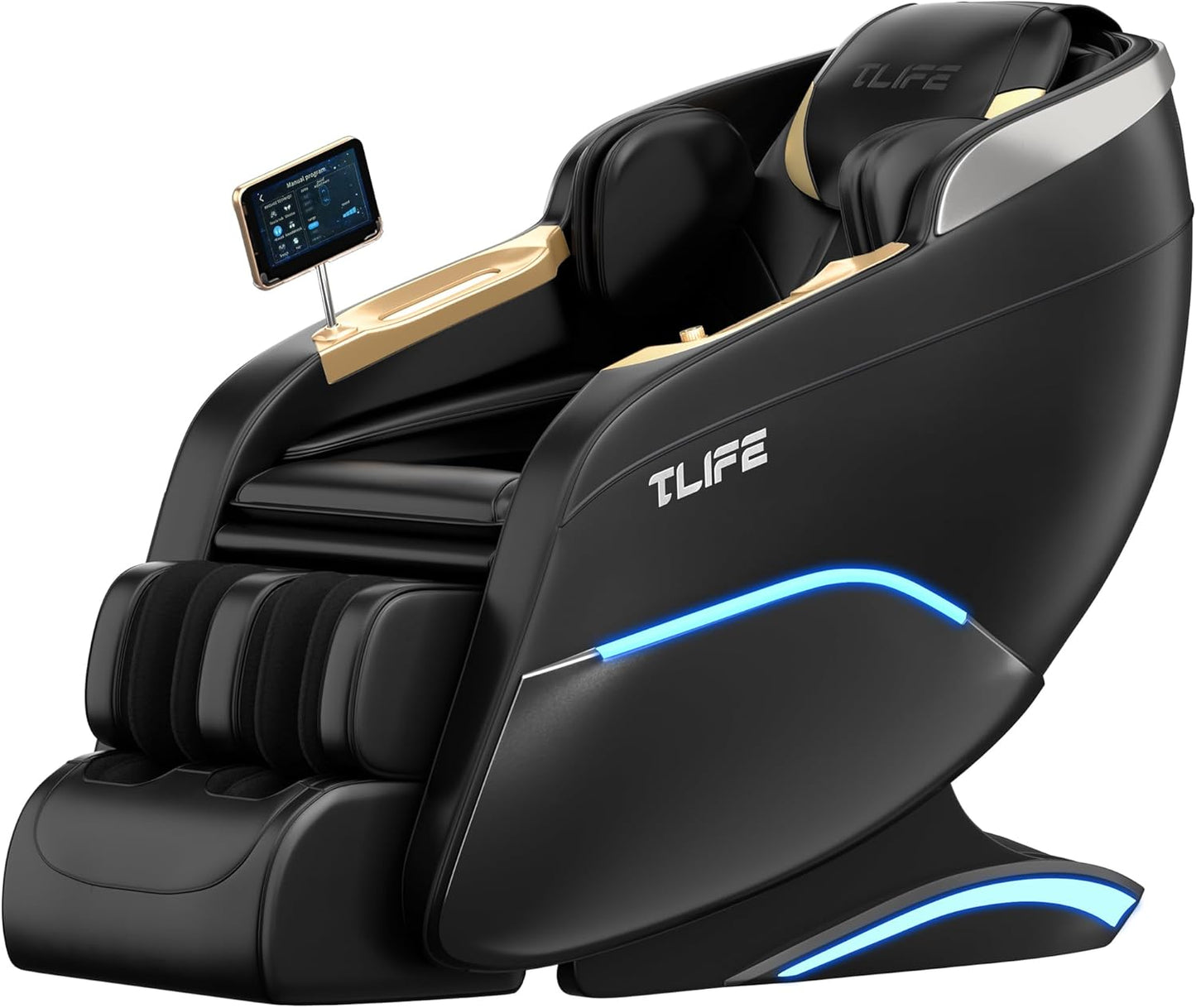 TLIFE Full Body Massage Chair - 160° Zero Gravity Recliner with Body Scan & 12 Auto Modes | Black