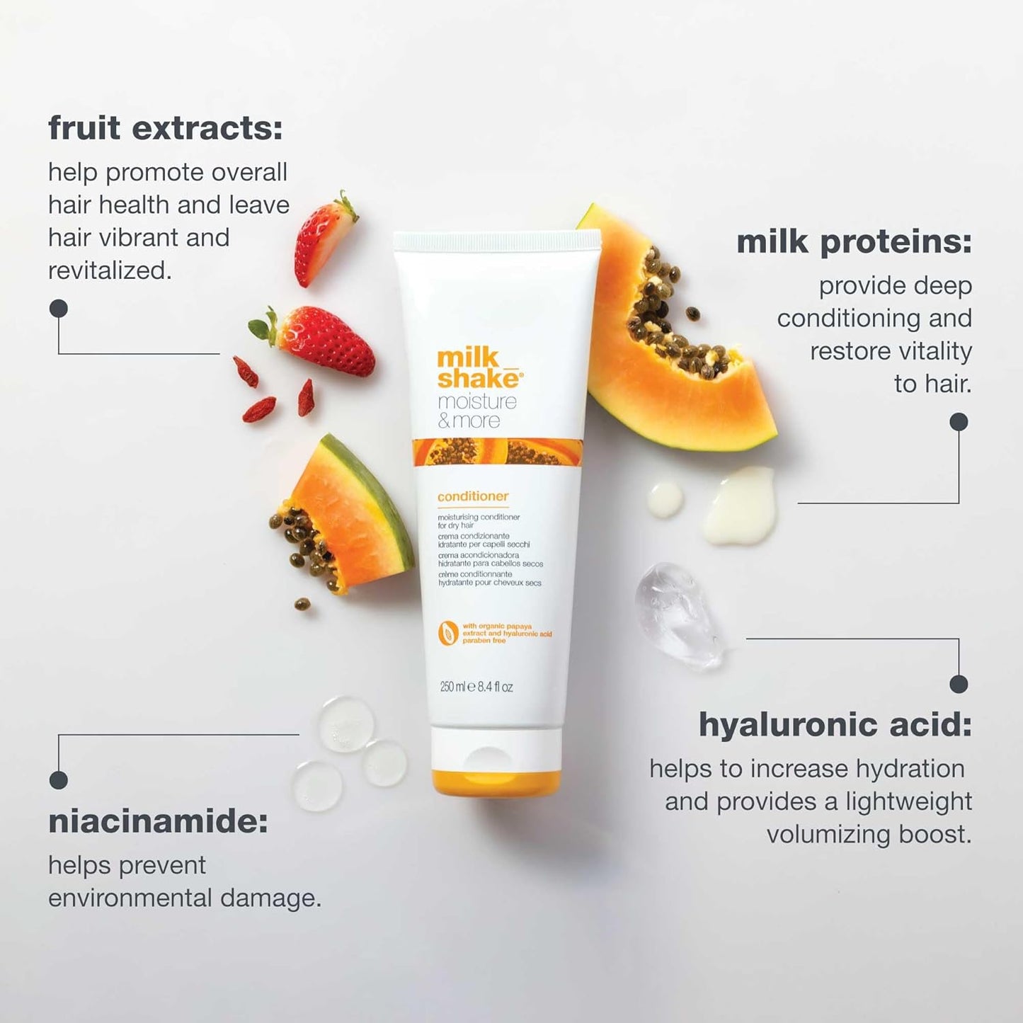Milk_Shake Moisture & More Conditioner - Creamy Formula to Hydrate & Soften Dry Hair | Smoother, Shinier Finish