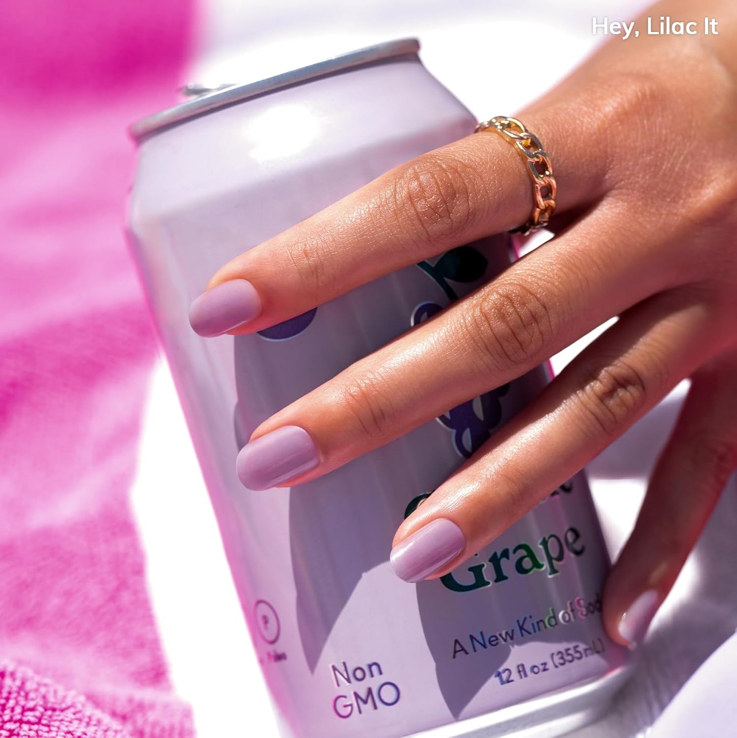 Semi Cured Gel Nail Strips - Easy Apply & Remove, Salon Quality | Solid Purple | 28 Strips, Prep Pads, Nail File & Stick