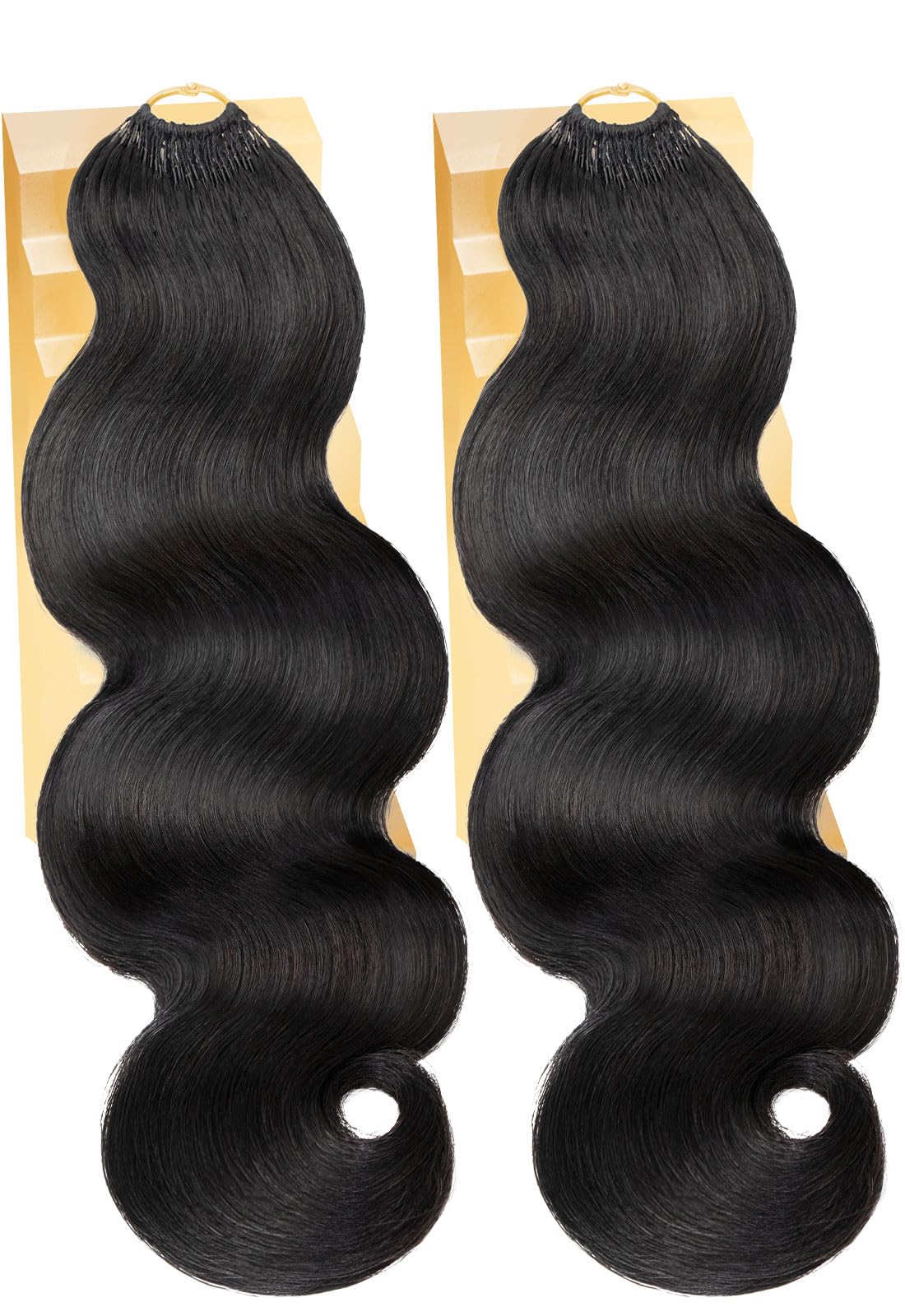 MLIP Crochet Hair for Black Women, Feather Crochet Human Hair, 14 16Inch 120g Burmese Body Wave, Knotless Pre-Separated, Quick Install Protective Style Lightweight Tangle-Free Reusable Natural Black