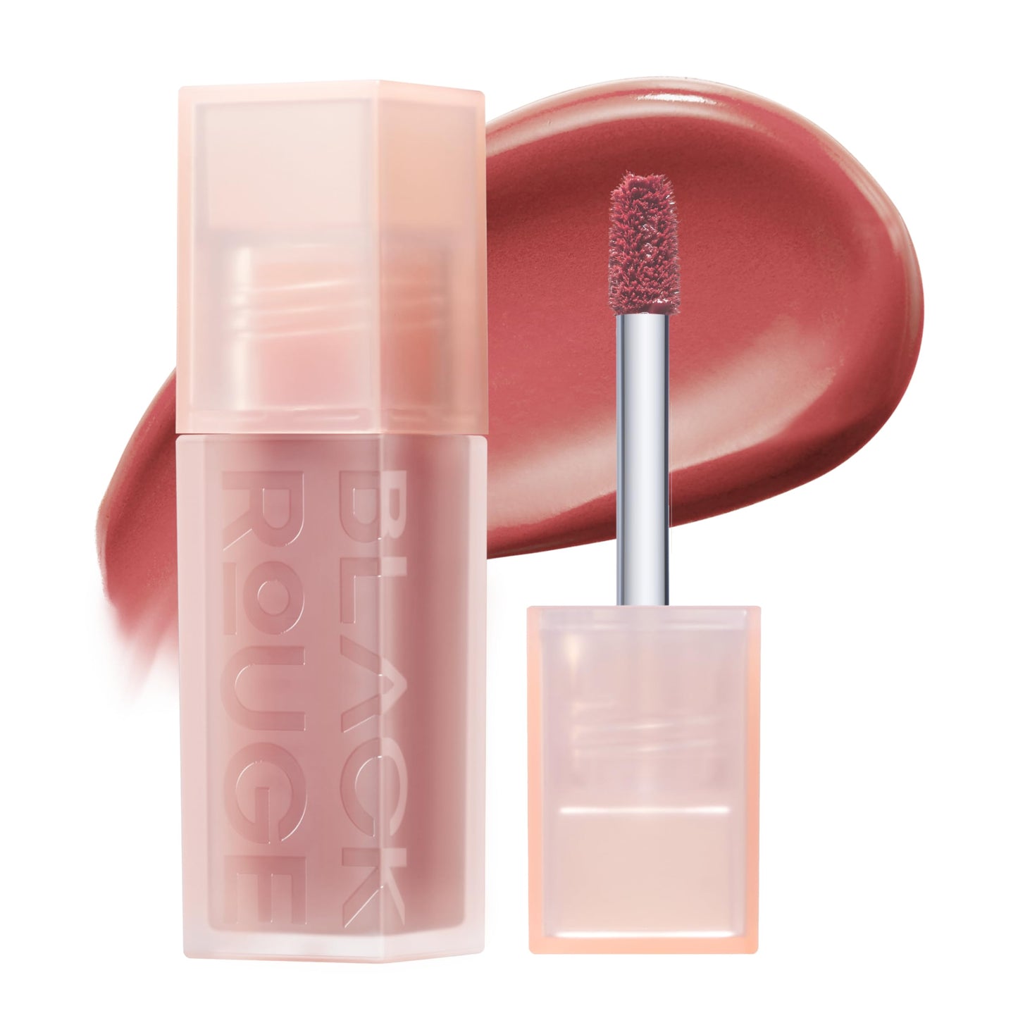 BLACK ROUGE, Double Layer Over Velvet Sweet Tangerine, DL28 Hush Fig – Korean Sheer Glow Velvet Lip Tint, Long Lasting, Non-Smudge, Vitamin C Infused, Hydrating, Jeju Tangerine Scent