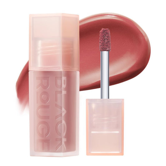 BLACK ROUGE, Double Layer Over Velvet Sweet Tangerine, DL28 Hush Fig – Korean Sheer Glow Velvet Lip Tint, Long Lasting, Non-Smudge, Vitamin C Infused, Hydrating, Jeju Tangerine Scent