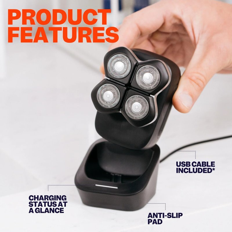 Freebird FlexSeries Pro Charging Dock - Sleek, Compact Charging Station for Your Shaver with LED Indicator & USB Cable
