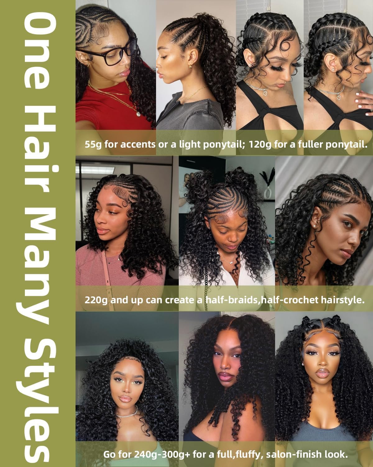 Human Crochet Hair for Black Women 105g Knotless Pre-Separated Invisible Burmese Curly Feather Crochet Human Hair Reusable Remy Hair Extensions Wet and Wavy Bundles Miracle Knots Hair 18 Inch
