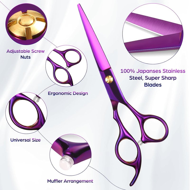 Professional Hair Cutting Scissors - 6.89 Inch Barber Shears | Multifunctional Thinning Tools for Salon Use