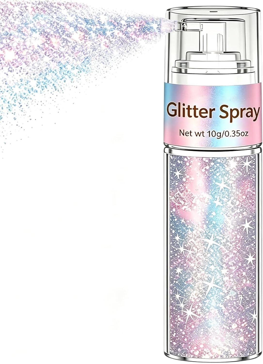 Hair and Body Glitter Spray - Silver Vibrant Glitter Hairspray for Makeup & Nail Art | Ultra-Fine Sparkle for Festivals & Rave Outfits