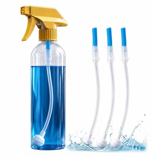 3 Pack Universal Fit 360° Spray Bottle Adapter, Reusable Tilted Spray Bottle Adapter with Flexible Tube, Weighted 360° Spray Accessories for Any Spray Nozzle, Multi-Scene Use