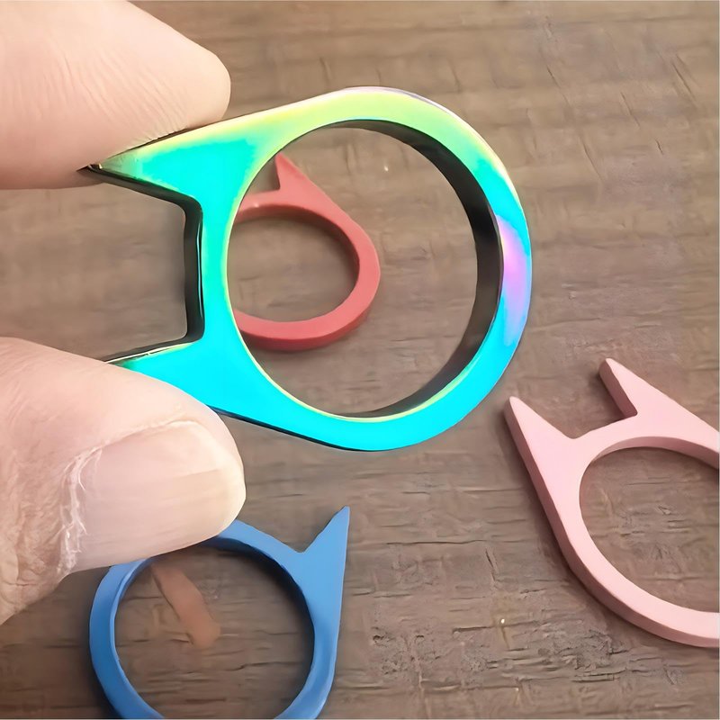 Ailiessy Cat Rings Set for Women Funny Finger Rings Stainless Steel Cat Kitty Ring Minimalist Kitten Animal Jewelry Gifts 6Pcs/Set (8)