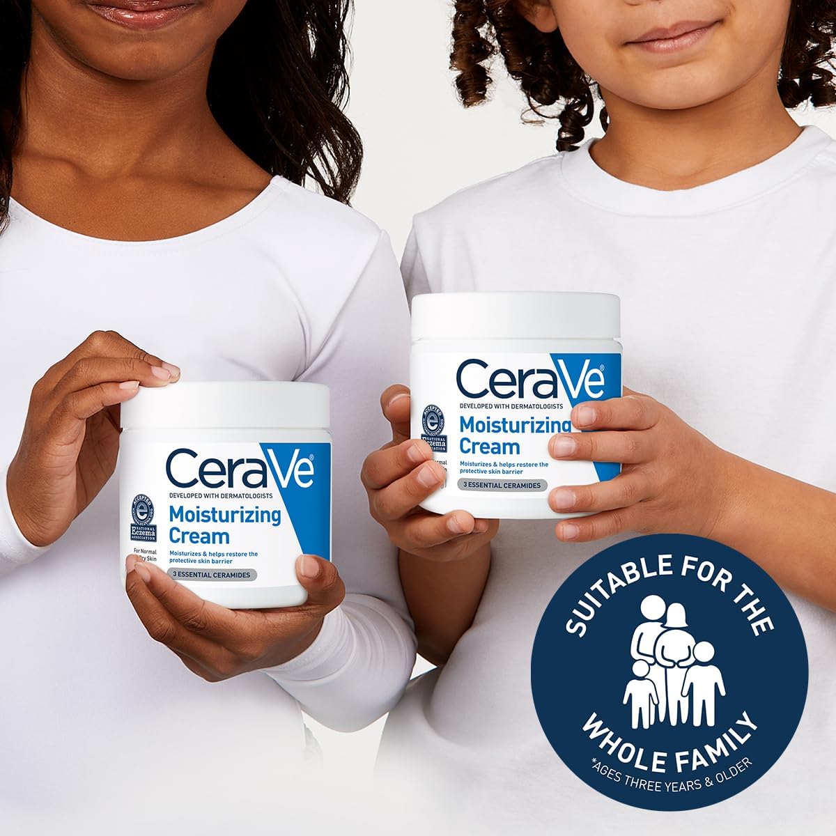 CeraVe Moisturizing Cream - Hydrating Body & Face Moisturizer with Hyaluronic Acid | 19 Ounce, Oil-Free, Fragrance-Free