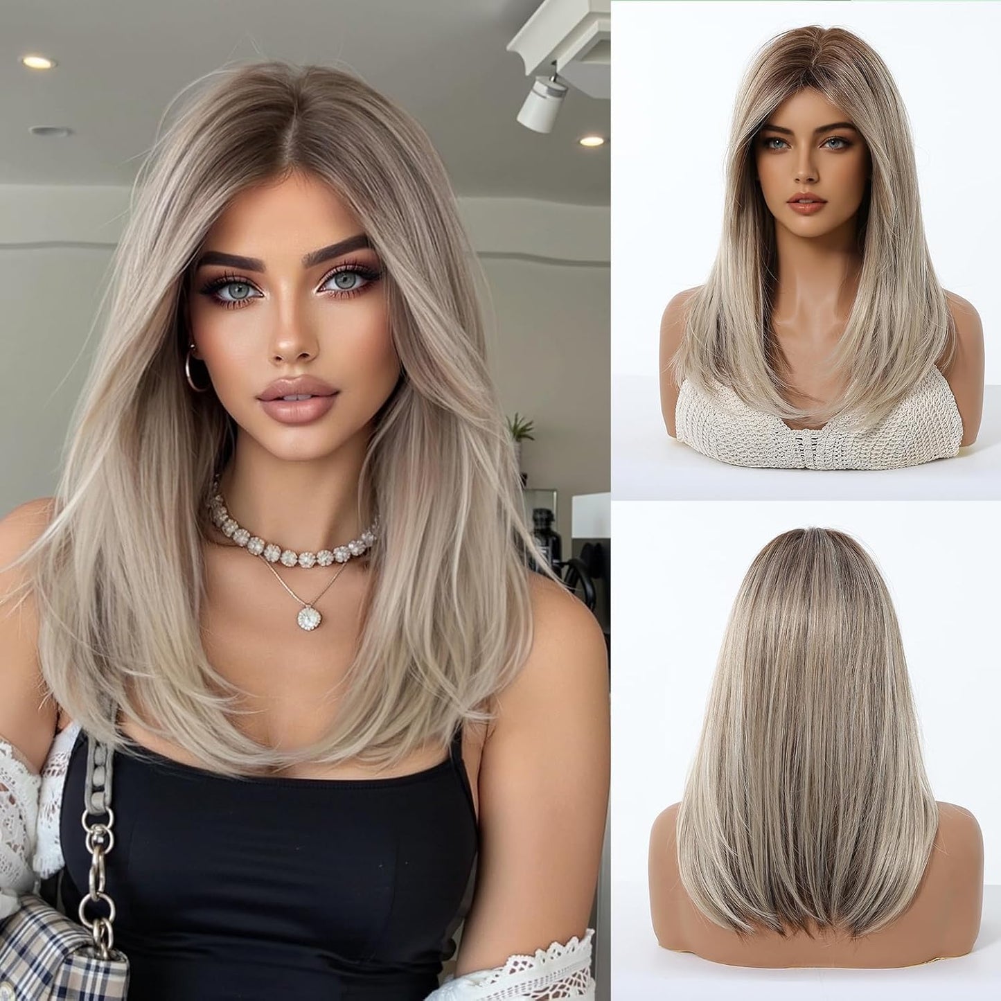 Long Blonde Wig - Natural Looking Heat Resistant Synthetic Hair | Perfect for Daily Wear & Parties