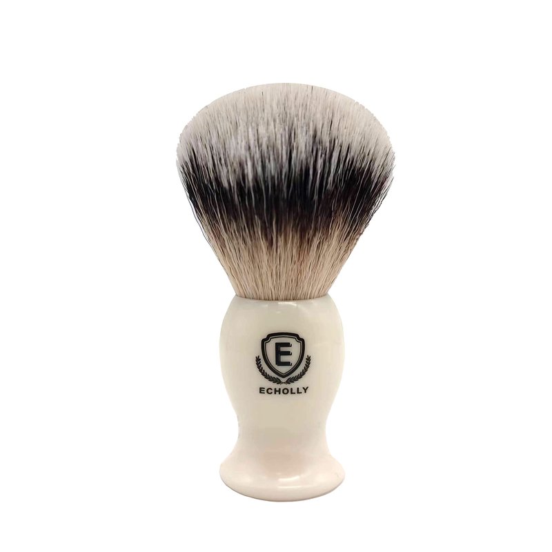 Premium Mens Shaving Brushes by Echolly-NO Shedding Bristle Shaving Brush for Men-Smooth Acrylic Handle Legacy Shave Brush-Rich and Fast Lather Shaving Cream Brush Dad Gifts for Fathers Day