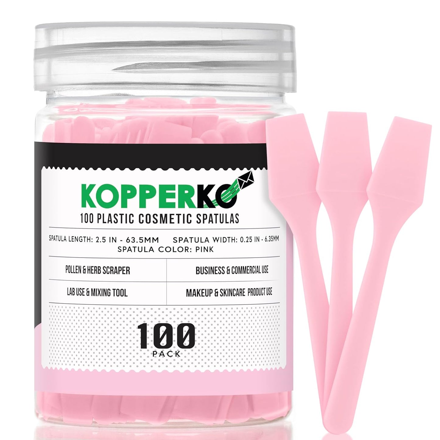 Mini Lotion Spatula - 100 Pack Disposable Applicators for Cosmetics, Creams & Crafts | 2.5" Black Ointment Tool
