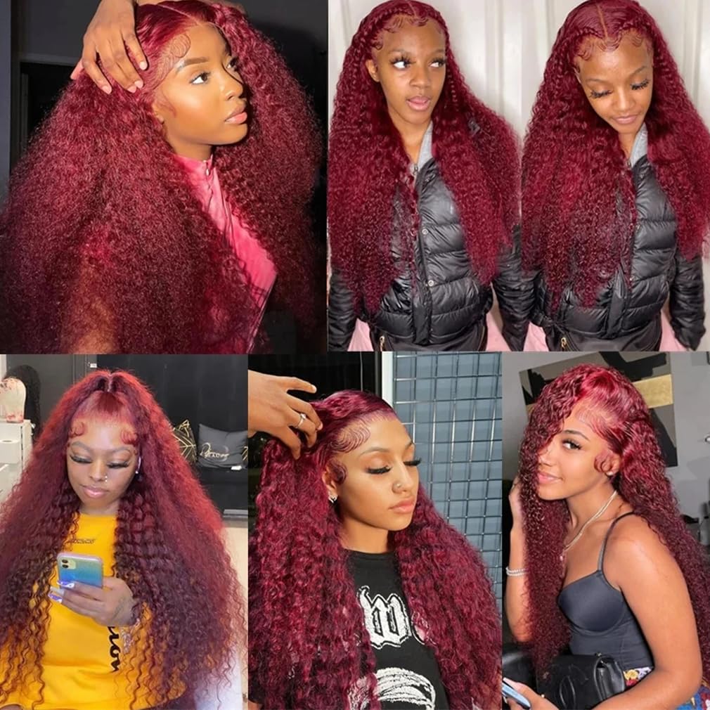 #99J Burgundy Bundles Human Hair Water Wave Bundles 18 Inch Wine Red Unprocessed Brazilian Virgin Hair 1 Bundle 50 Gram Per Bundle Deals Quick Weave Hair Extensions