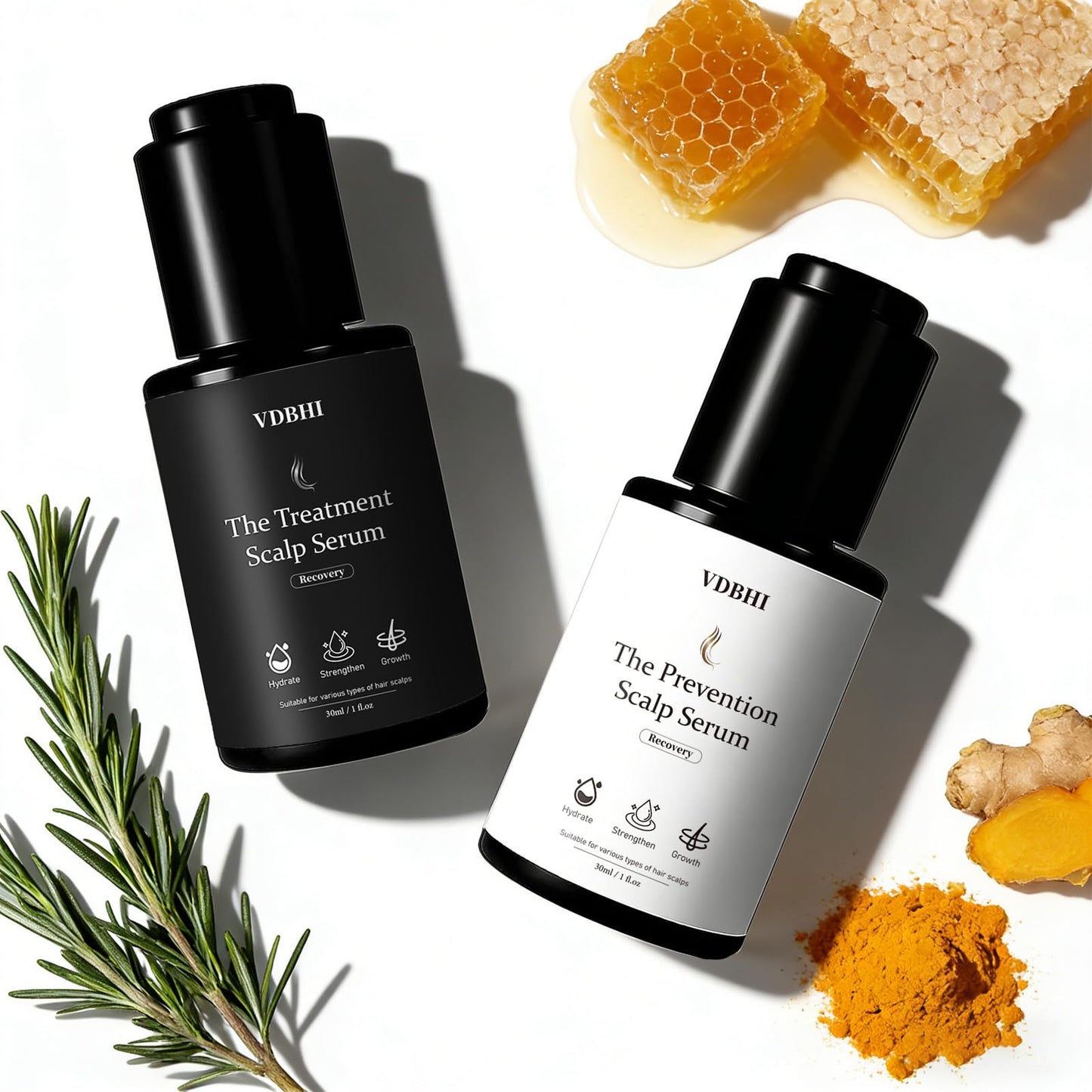 Hair Growth Serum Bundle for Women & Men - Volumizing & Thinning Hair Care with Plant-Based Actives, Sulfate-Free Scalp Serum for Healthy Hair (1)