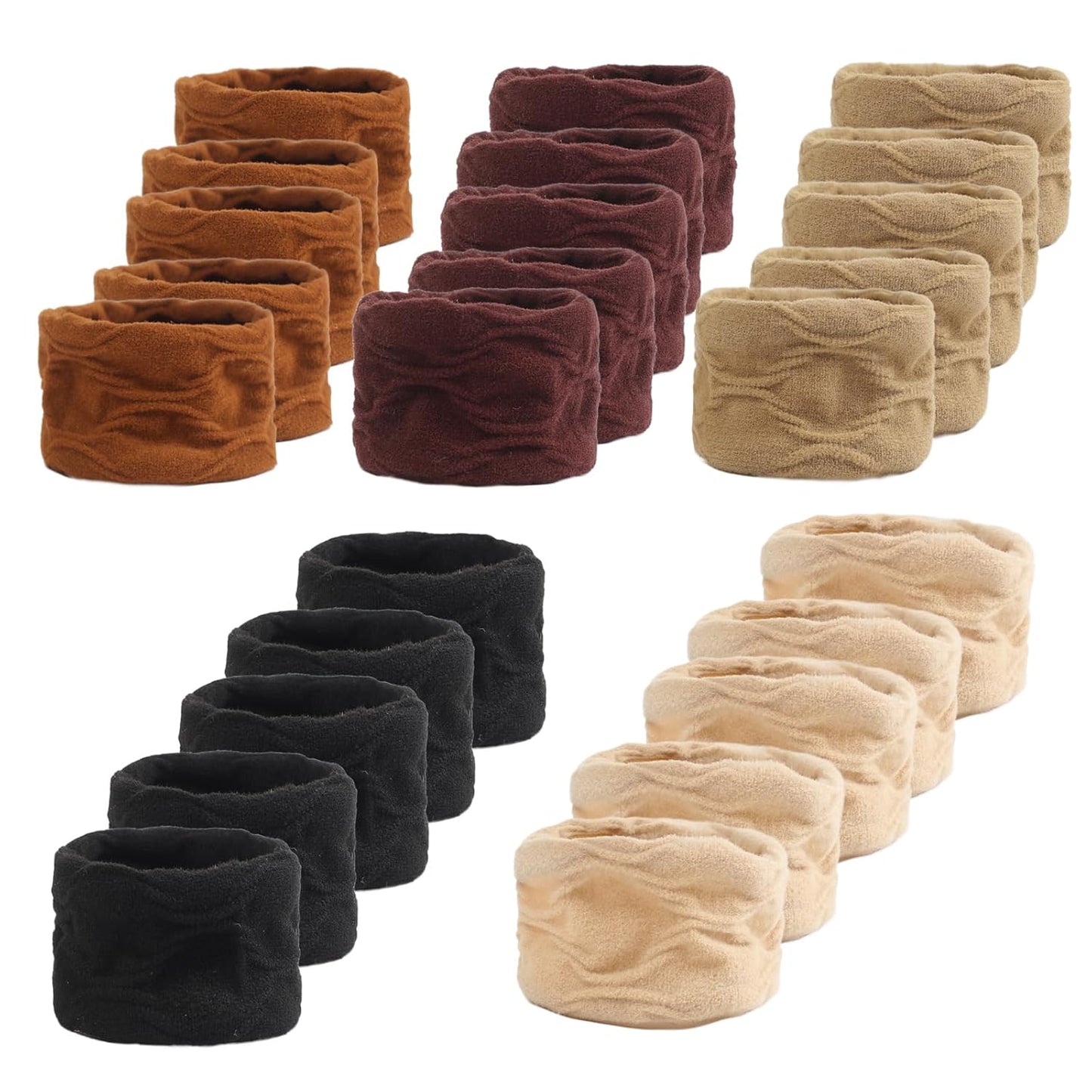 25 PCS Hair Ties - Soft Seamless Cotton & Nylon Elastic Ponytail Holders | No Damage Rubber Bands for Thick Hair
