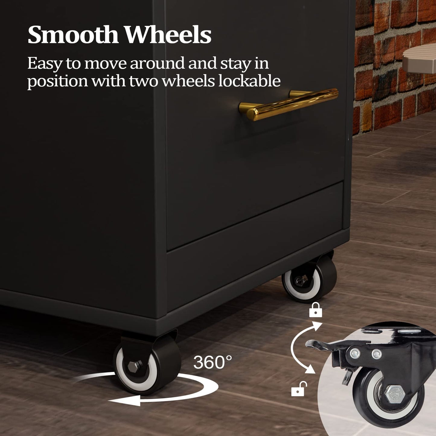 Salon Trolley Cart with Wheels, 3-Drawer Rolling Hair Styling Station, Mobile Beauty Trolley with Hot Tools Holder, Storage for Salon, Barbershop, Spa & Tattoo, Black