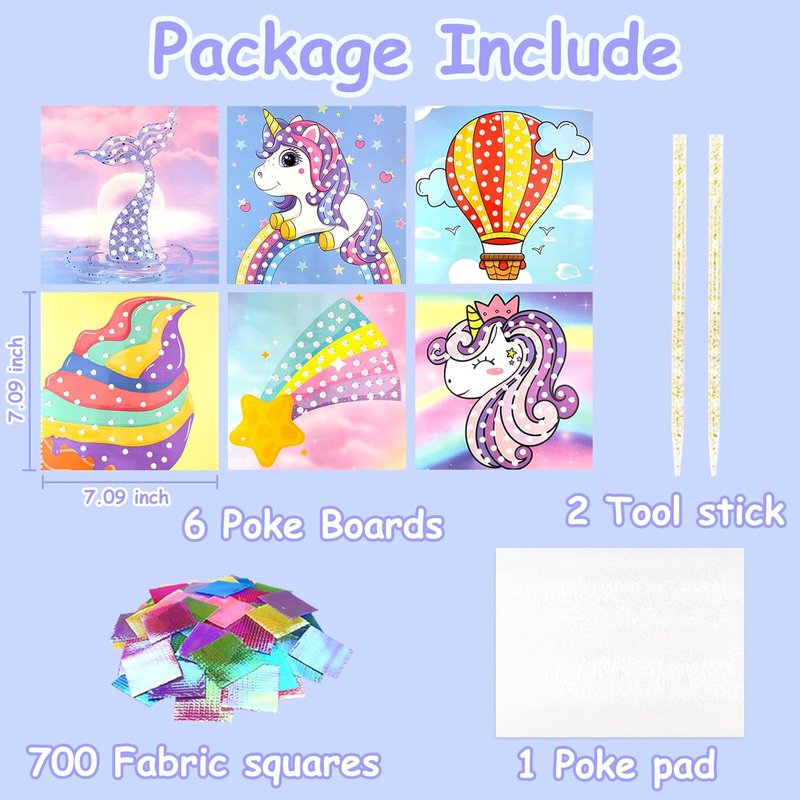 Magical Dream Decor - Mess-Free Kids' Art Fabric Craft Kit | DIY Birthday & Christmas Gift for Ages 4-10