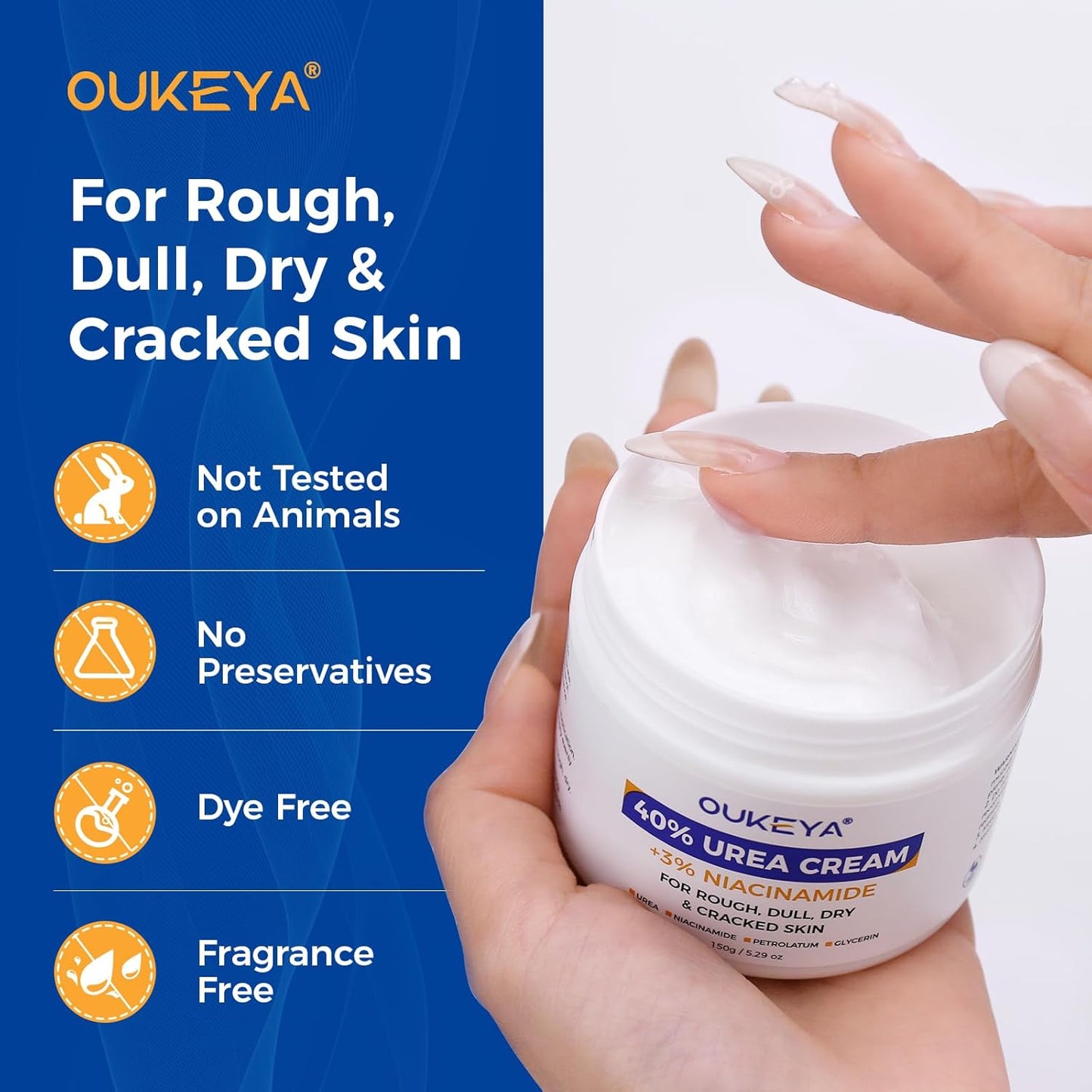 Urea Cream 40% with 3% Niacinamide - Intensive Moisturizer for Dry Skin | 5.29oz