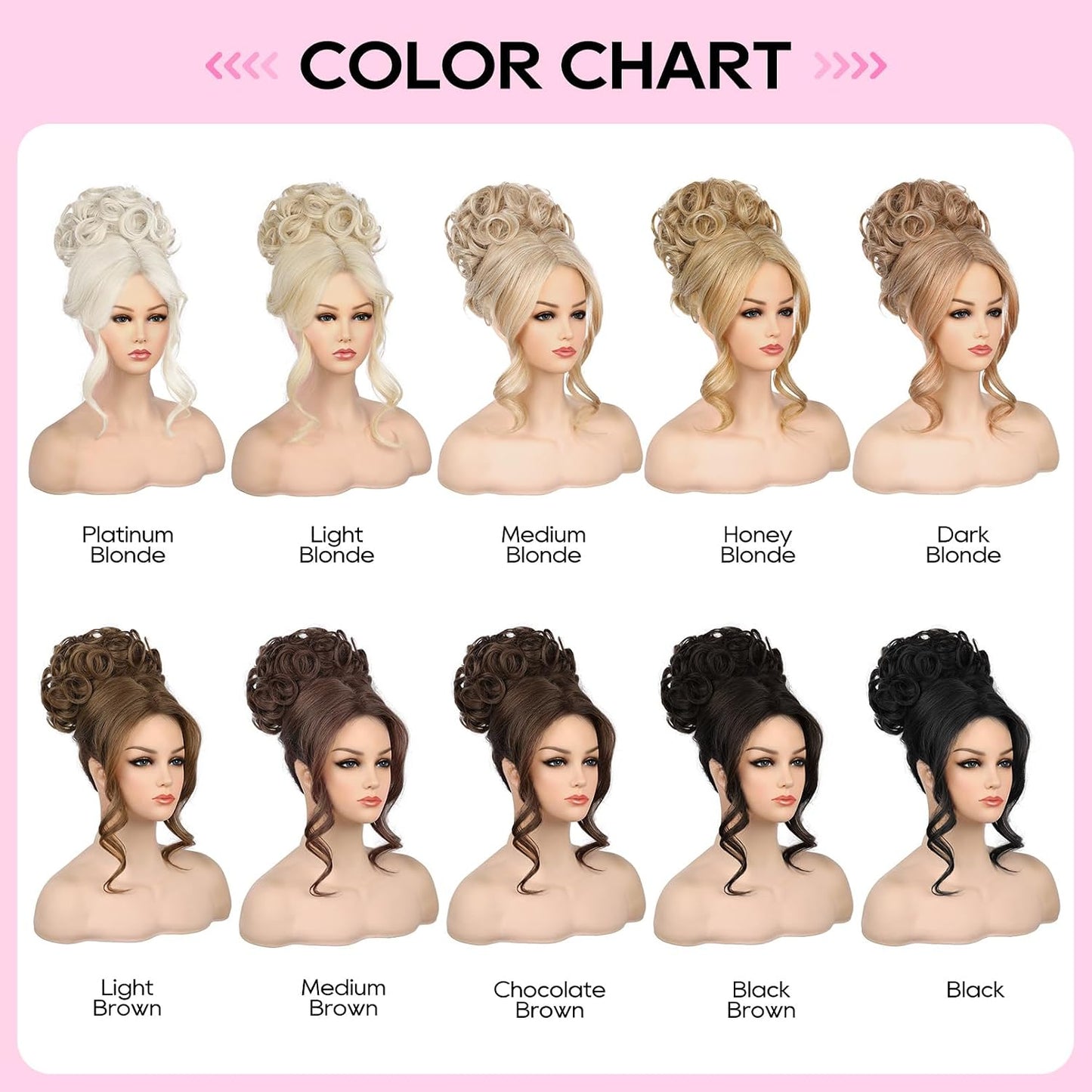 Messy Bun Hair Piece with Bangs - 2-in-1 Curly Updo Wig & Natural-Looking Drawstring Ponytail Extension | Medium Blonde