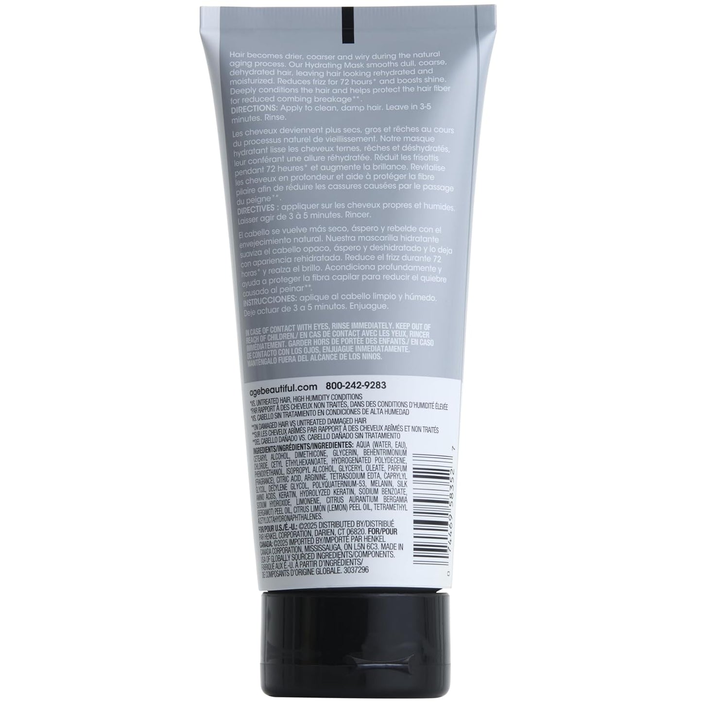 Deep Conditioning Hair Mask for Coarse Silver & Gray Hair - Silk Amino Acids & Keratin for Smooth, Shiny Results