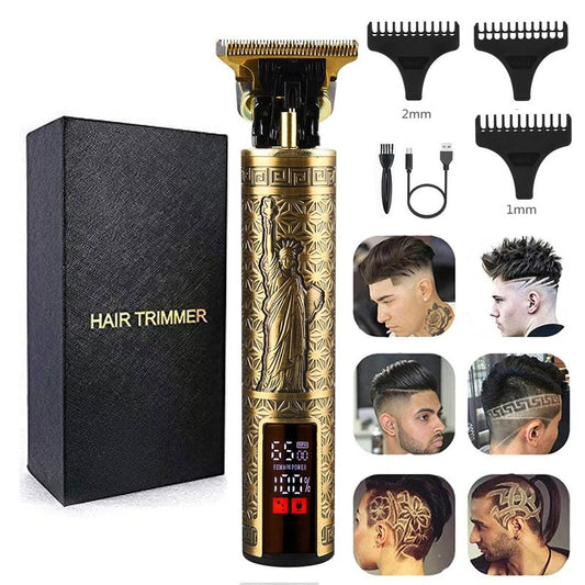 Professional Hair Clippers for Men Electric Haircut Kit Hair Trimmer Grooming Waterproof Rechargeable Close Cutting T Blade Trimmer USB Rechargeable Clippers for Hair Cutting