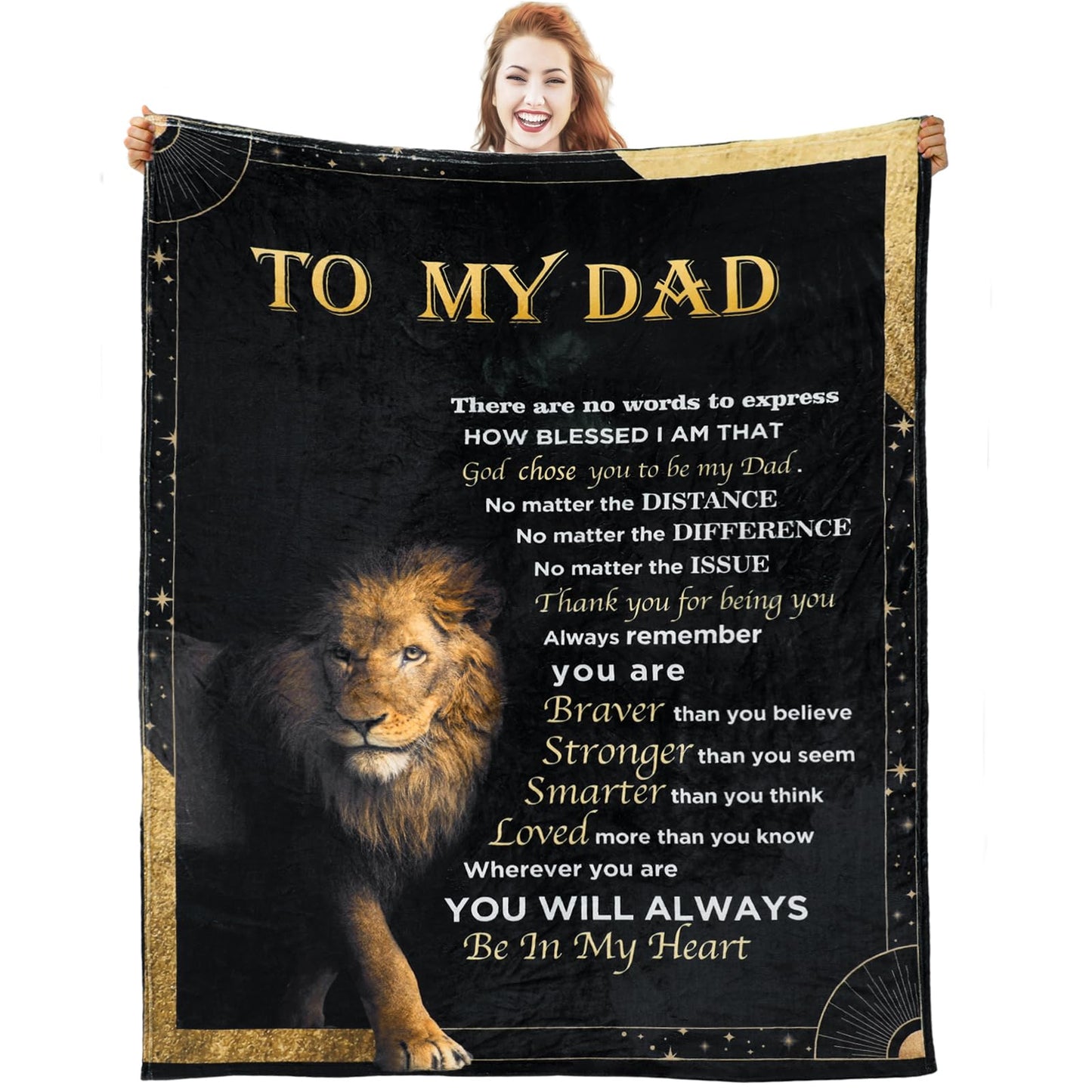 Favwgik Gift for Dad Birthday Gift, Girl Dad Gifts for Fathers Day from Daughter, Fathers Birthday Gifts Ideas, Birthday Gift for Dad from Son, Dad Blanket from Daughter 50”*70”