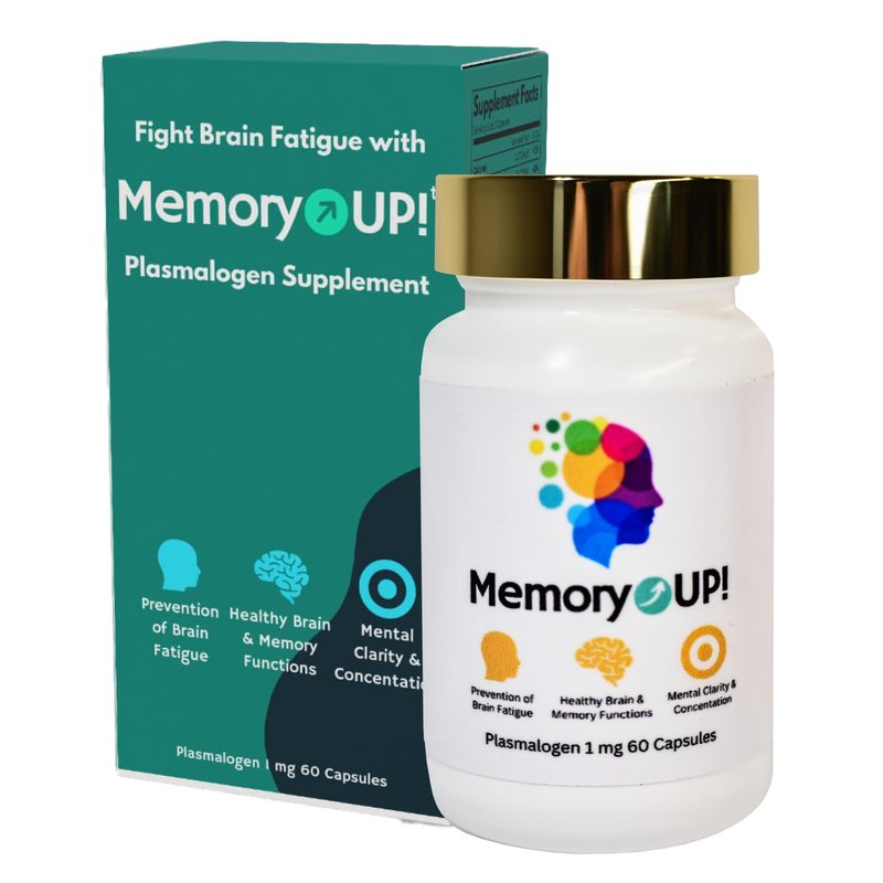 MemoryUP! Sea Scallop-Derived Plasmalogen Supplement for Brain & Cognitive Support, Memory, Focus and Antioxidant Neuro-Support, Ideal for Seniors, Adult Men & Women, 60 Count