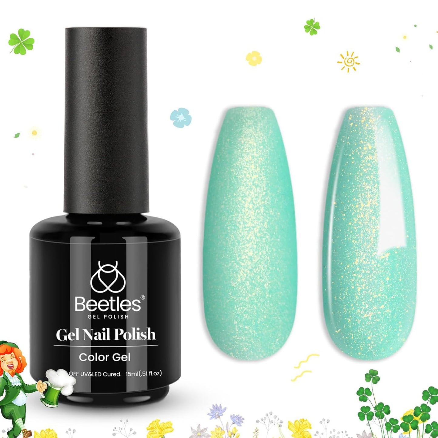 Beetles Purple Gel Polish - Lilac Light Purple Nail Color | 15ml Soak Off UV LED Gel for Summer Manicure