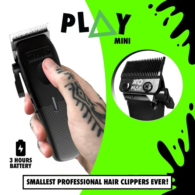 TPOB Mini Play Professional Hair Clippers Without Charge Stand (Black)