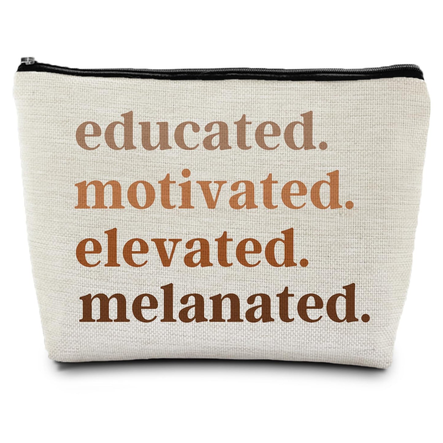 ignytiger Girl Magic Makeup Bag, Educated Motivated Gift for Women, Black Women Gifts Cosmetic Makeup Bag Pouch Purse