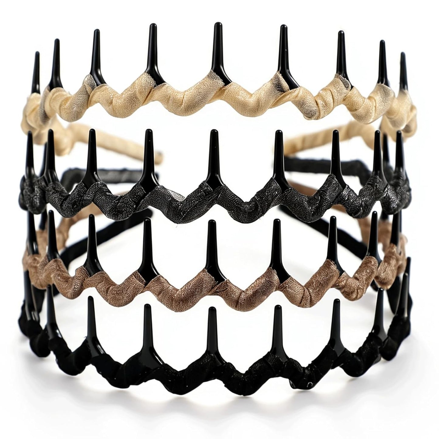 Multicolor Protection Resin Hair Comb & Headband Set - 4 Stylish Colors for Women