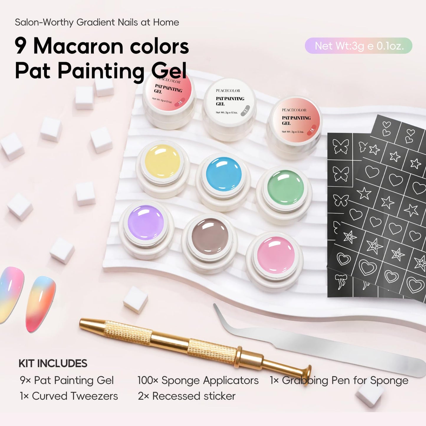 PEACECOLOR Pat Pat Gel Kit Gifts for Women