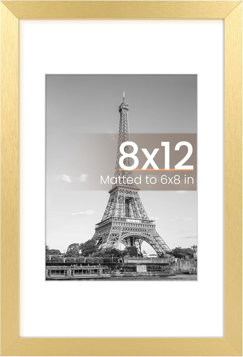 Upsimples 11x14 Picture Frame - Display 8x10 Photos with Mat or 11x14 Without Mat | Black Wall Hanging Frame