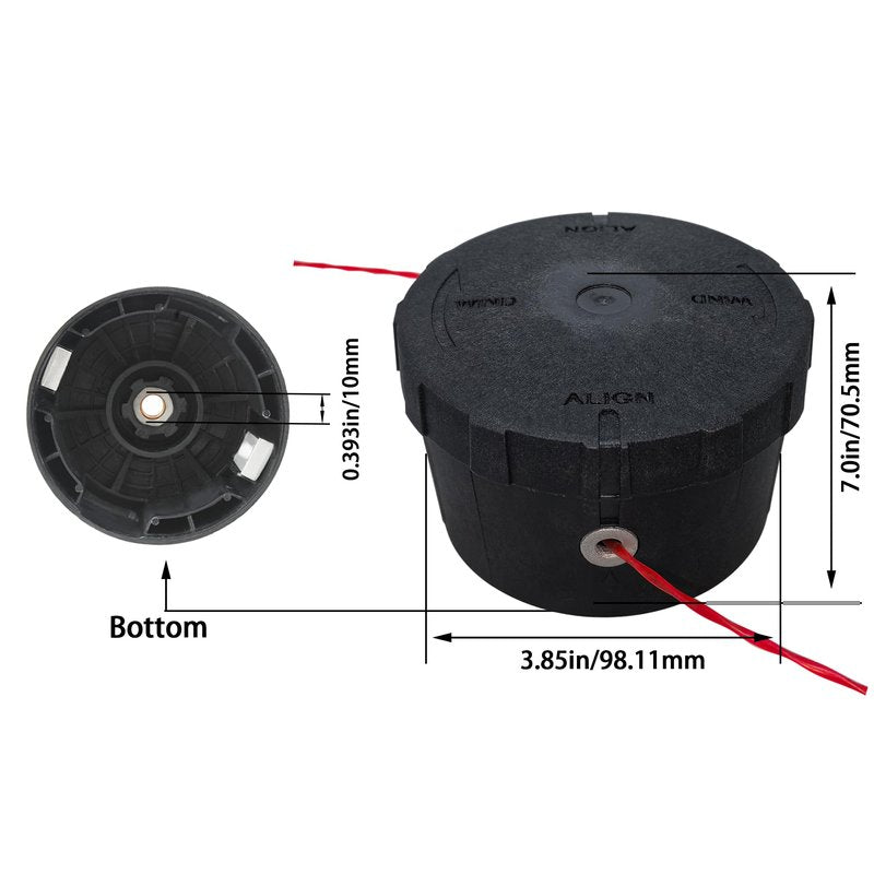 Rawolp String Trimmer Head Replacement for Milwau-kee String Trimmers, 49-16-2714 for Rrepl Easyld Trimmer Head, 49-16-2748 for Weed Eater Head