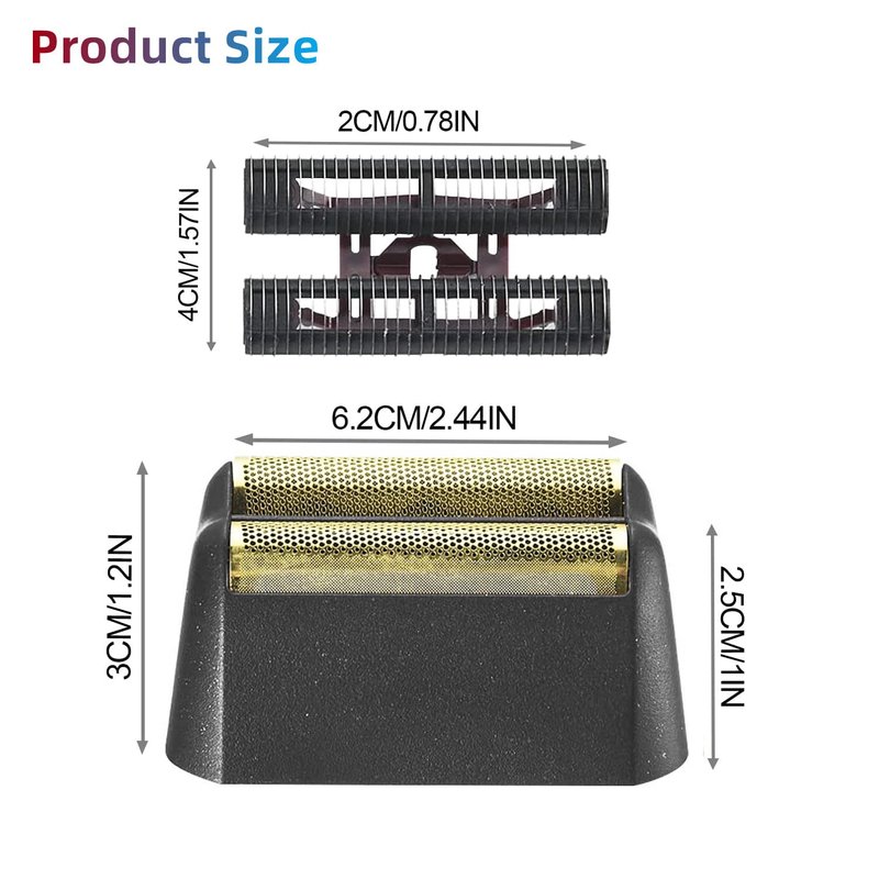 Professional 5 Star Series Finale Shaver Replacement Foil and Cutter Bar Assembly Compatible with wahl Foil Heads 7031-100/7043-100,Fit for #8061 8164 Shaver