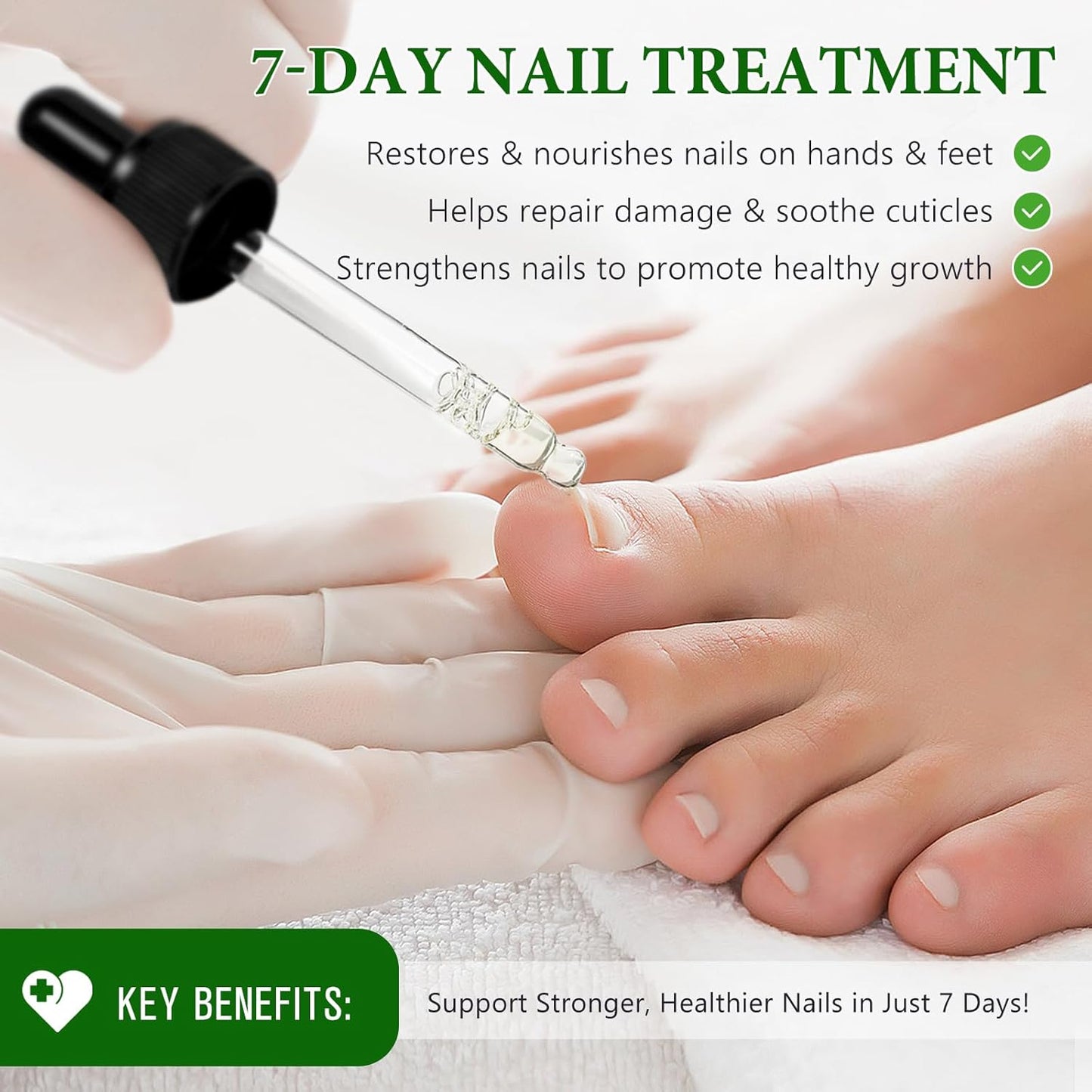 Nail Fungus Treatment - Extra Strength Ginger Serum for Toe Nail Growth & Repair | 2 Pcs