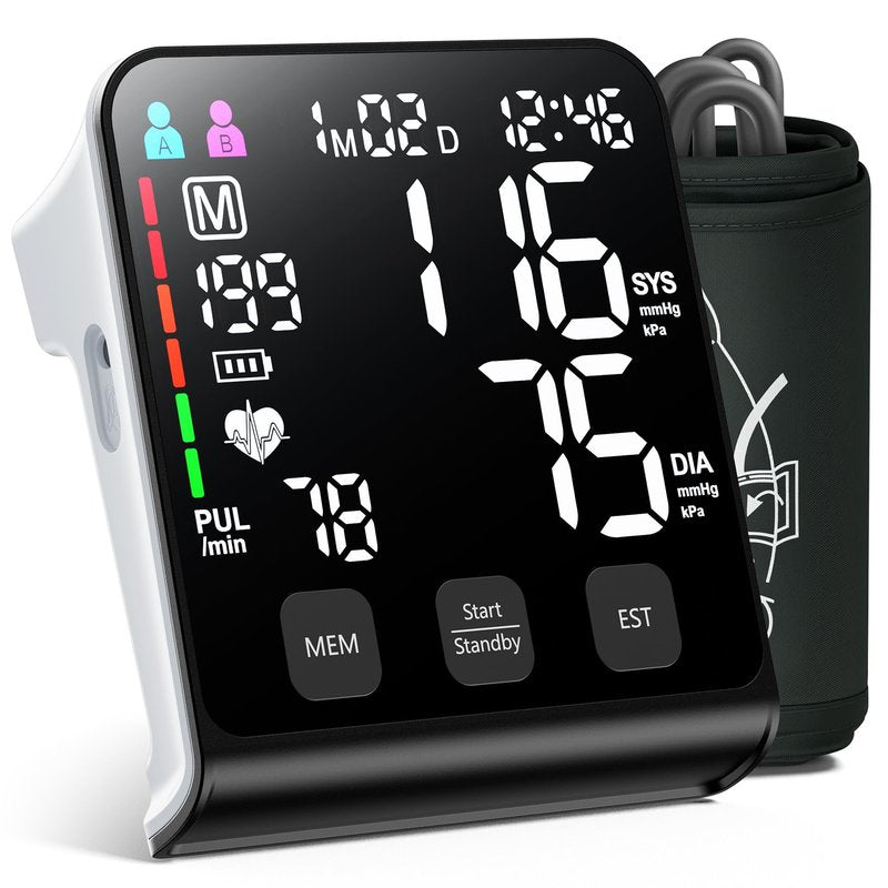 WAMELPRI FDA-Cleared Blood Pressure Monitor, FSA&HSA Eligible Home & Travel BP Machine, Adjustable Wide-Range Cuff for Seniors & Pregnancy, Stores Previous Readings, Accurate Daily Health Tracking