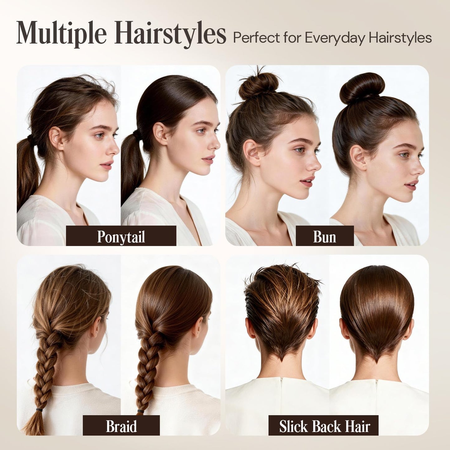 BONNET QUEEN Hair Finishing Stick for Flyaways & Baby Hairs, Non-Greasy Hair Mascara Wand, Slick Back Stick for Buns, Ponytails & Edges, Non-Sticky Flyaway Hair Tamer & Frizz Control Styling Gel, 25ml