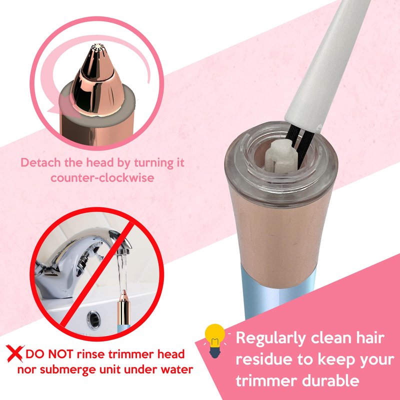 iMusthav Eyebrow Trimmer for Women, Precise & Painless Eyebrow Razor with LED Light, Electric Facial Hair Remover for Flawless Brows, Lip & Face, Battery Operated, Travel-Friendly, Gold-Plated Design