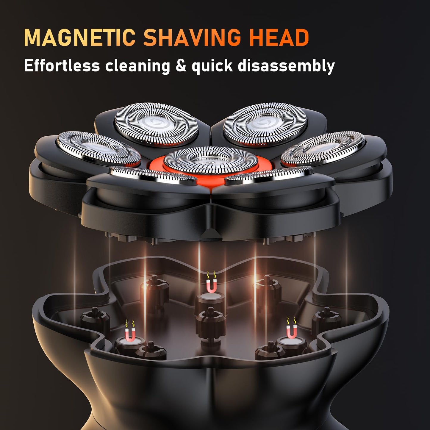 MAXGROOM 7D Head Shavers for Bald Men – Waterproof Electric Razor with Flexible Blades, Close Shave, Cordless Rechargeable & Long Battery Life, LED Display, Wet/Dry Use, Ideal Gift for Dad Husband